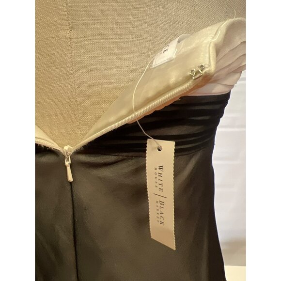 White House Black Market Silk Chiffon Strapless Dress 6 Short Prom Homecoming We - Picture 9 of 10